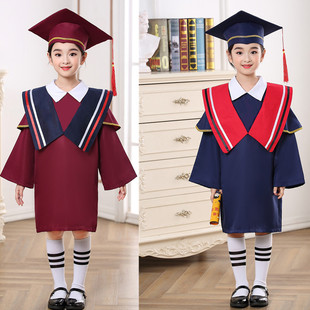 幼儿园博士服儿童学士服演出服装小学生拍照毕业典礼服学位服班服