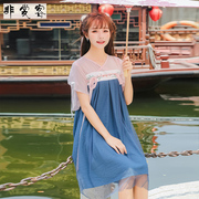 中国风古装女汉服，学生小个子150超仙古风清新夏季改良连衣裙