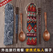 便携带筷子勺子套装健康外出旅行携带筷子学生，上班族筷子餐具新