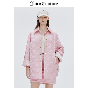 Juicy Couture橘滋外套女冬季美式宽松休闲衬衫棉服轻薄棉衣
