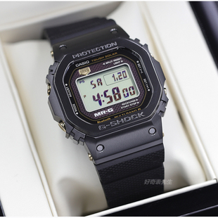 卡西欧g-shock日产正显钛合金，小方块胶带复古手表男mrg-b5000r-1