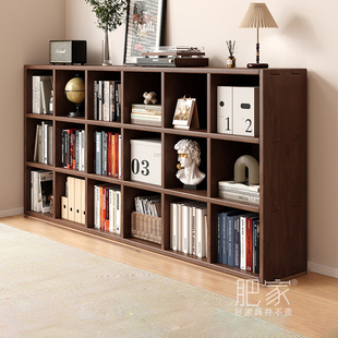 中式沙发边柜木制靠墙杂物柜自由组合书架落地置物架格子柜ZTF037
