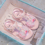 女童凉鞋2023夏季软底儿童鞋，小女孩时尚公主鞋子中大童沙滩鞋