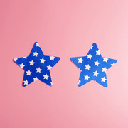蓝白星星 一次性乳贴 隐形防凸点 美胸贴 透气 防走光 性感乳头贴
