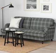 IKEA宜家斯托桑单人休闲布艺沙发套三人沙发套替换套可机洗北欧