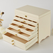 高档首饰盒欧式韩国珠宝盒，木质收纳盒漆器，超大容量多层物生日送礼