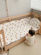 婴儿床床围纯棉围栏防摔挡布儿童，拼接床软包宝宝防撞围挡两面三面