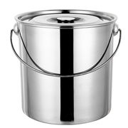 凯盈不锈钢水桶带盖商用家用手提式加厚铁皮圆桶油桶储水桶带盖特