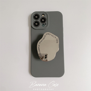 BananCase小众水泥灰适用13promax苹果15pro手机壳iPhone12银色支架xs/xr软套11全包防摔14pro保护套