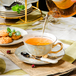 高颜值欧式骨瓷咖啡杯杯子高档精致英式陶瓷下午茶茶具套装