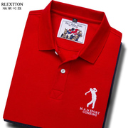 高尔夫球上衣服品牌男装，短袖t恤翻领，polo衫速干透气排汗运动