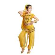 高档短袖雪纺裤儿童印度印度舞舞蹈服装女演出服少儿新疆