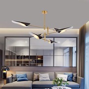 金属风斜口后现代北欧工业风客厅卧室铁艺创意个性时尚风向标吊灯