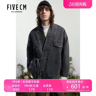 5cm/FIVECM男装牛仔夹克冬新日系古着和服式外套7131W