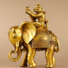 仿古纯铜猴子大象摆件黄铜封侯拜相风水铜器家居吧台玄关办公桌