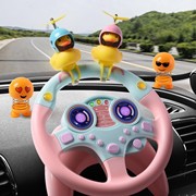 儿童模拟方向盘副驾驶仿真假汽车模拟女朋友游戏机吸盘益智玩具