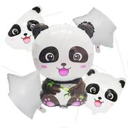 源头 布置生日熊猫卡通装饰可爱气球 竹子熊猫派对铝箔气球批