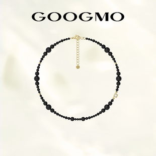 googmo西西里娅系列黑玛瑙，项链小众设计冷淡风，锁骨颈链串珠choker
