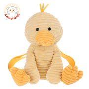 apricotlamb鸭子双肩包可爱(包可爱)儿童背包生日礼物，柔软毛绒斜挎包送礼
