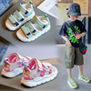 儿童时尚夏季沙滩鞋，2024年女童魔术贴休闲鞋，韩版男童防滑凉鞋
