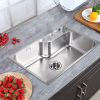 科勒厨房水槽单槽丽斯台上台下双用厨盆304不锈钢洗菜盆77160T