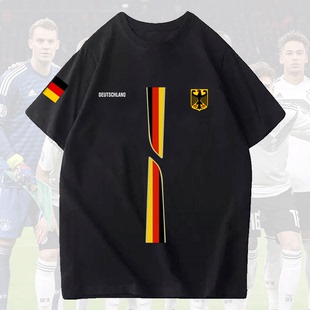 德国deutschland世界杯足球队服，球迷服男女，定制纯棉短袖半袖t恤衫
