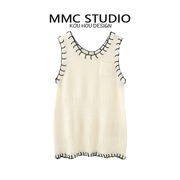 MMC 初恋清纯奶甜甜美裙子马甲背心无袖设计感小众气质洋气连衣裙