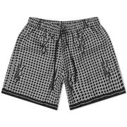 休闲裤 AMIRI Houndstooth Silk男子24黑色时尚短裤