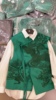 欧货2023秋季气质款显瘦立领，绿色重工白鹤刺绣，民族风马甲女