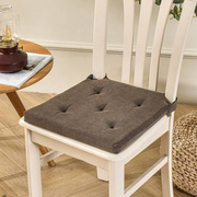 仿亚麻雪尼尔海绵餐椅坐垫，久坐实木椅，座垫简约现代纯色保暖垫子