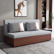 沙发床两用客厅多功能，双人单人简约卧室伸缩小户型，网红实木折叠床