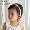 韩国婴儿珍珠发带可爱女宝宝头饰幼儿生日饰品新生儿发饰花童头带