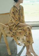 原创东方美学轻中式重工绣花茧型连身裙 复古两件套旗袍 L22256