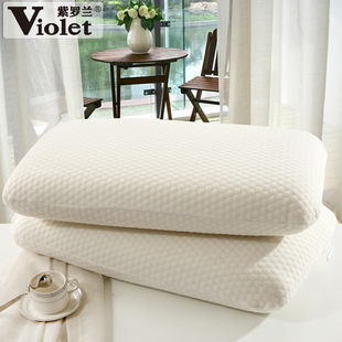 紫罗兰水立方面包枕护颈枕高回弹柔软酒店枕头枕芯成人枕一只装