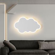 北欧室内壁灯白色创意云朵儿童房卧室床头壁灯客厅背景过道走