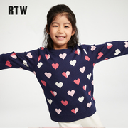 RTW童装春季女童毛衣2023儿童外套开衫洋气针织衫打底羊毛针织衫