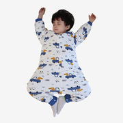 婴儿睡袋秋冬宝宝加厚防踢被新生儿夹棉连体衣，幼儿长袖多功能分腿