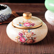欧式烟灰缸时尚个性带盖复古小鸟装饰烟缸创意陶瓷家居饰品包