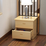 全实木床头柜现代简约小柜子简易置物架松木欧式储物柜卧室收