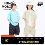 littlemoco童装夏季男童裤子，工装裤短裤男新疆棉休闲五分裤儿童