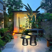 一楼小院装饰太阳能户外灯，打造阳台小花园庭院，造景布置氛围灯