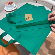 贵族绿磨砂手提袋定制加厚装衣服塑料袋子服装店购物袋专用