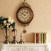 挂钟客厅个性创意时尚中国风美式墙上钟表大气欧式家用静音石