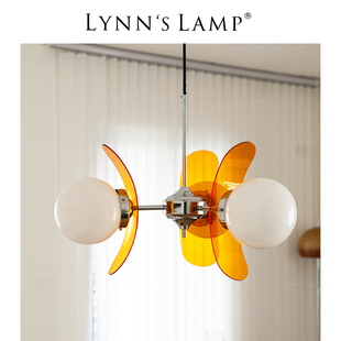lynn's立意中古彩色亚克力，吊灯客厅包豪斯卧室，孟菲斯儿童房灯饰