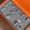景德镇青花瓷功夫茶具套装八宝，纹家用茶杯，茶壶高档陶瓷客厅办公室