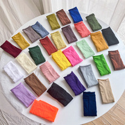 韩国冰冰袜子女，ins潮薄款夏季纯色卷边堆堆袜，天鹅绒网红中筒丝袜