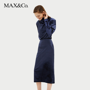 max&co.2023秋冬天鹅绒针织，中长连衣裙7624183003002maxco