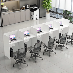 职员电销办公桌组合单人办公室桌椅简约工位桌员工屏风卡座定制桌