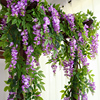 仿真紫藤花假花藤条吊顶，花串藤蔓吊花装饰花，塑料植物空调管道遮挡