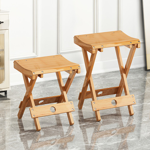 楠竹折叠凳子便携式家用实木户外椅换鞋凳小板凳马扎非塑料省空间